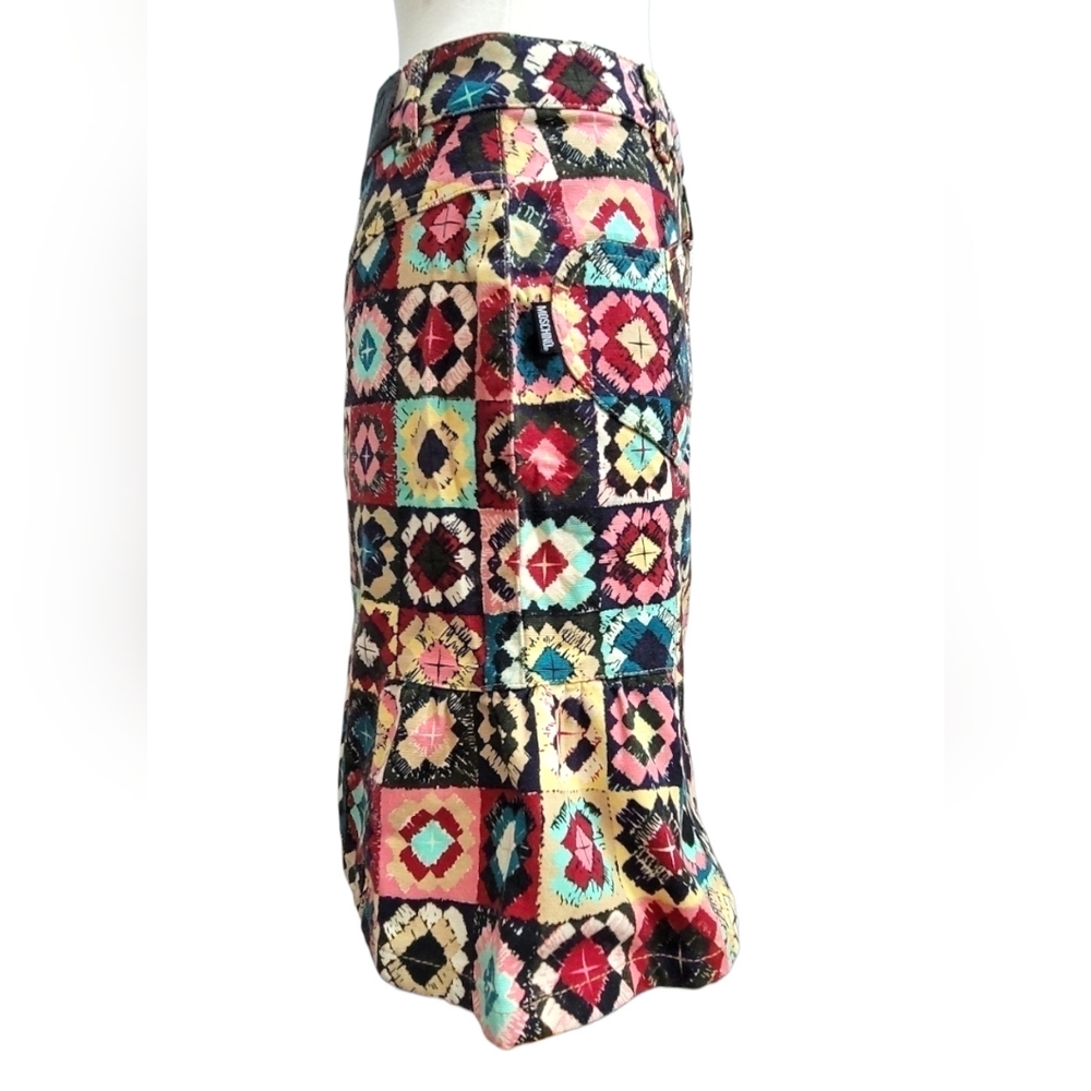 Moschino Vintage Crochet Pattern Patchwork Mini S… - image 7